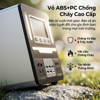 Trạm Sạc Dự Phòng Di Động 300W/600W/1000W Pin LiFePO4 Siêu Bền Máy Phát Điện Mini Cắm Trại Dự Phòng Khi Mất Điện