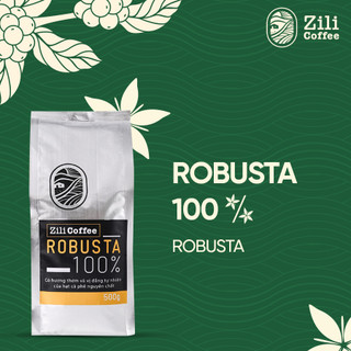 [COMBO 2 túi] Cà Phê Rang Xay Robusta Nguyên Chất - Zili Coffee ĐẬM ĐÀ, THƠM NHẸ [500g x 2 túi]