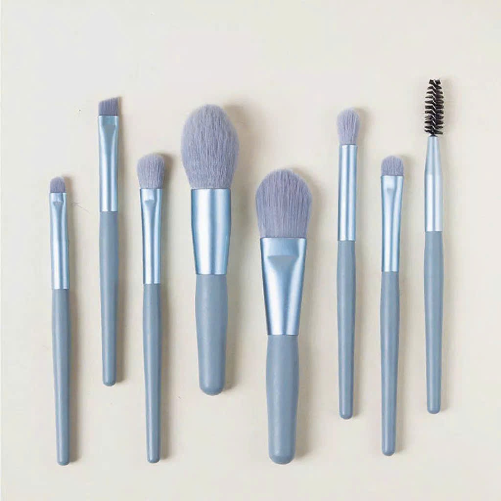 Combo Bộ Cọ 8 cây Makeup Sợi Lông Mềm Mịn,Cọ Trang Điểm Thiết Kế Cán Cọ Mini Nhỏ Gọn Dễ Cầm Thao Tác