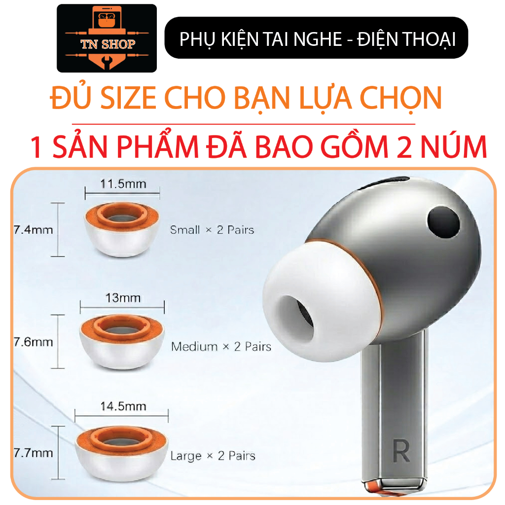 [BUDSPRO3/4 FOAM BỌT BIỂN ] BỘ NÚM TAI NGHE DÀNH CHO SAMSUNGBUDS PRO GEN 3 PRO GEN 4 TÍCH HỢP ĐỆM FOAM BỌT BIỂN