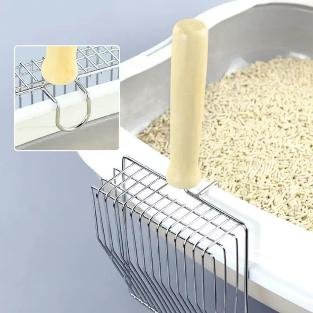 Xẻng xúc cát cho mèo size lớn, chất liệu inox chắc chắn