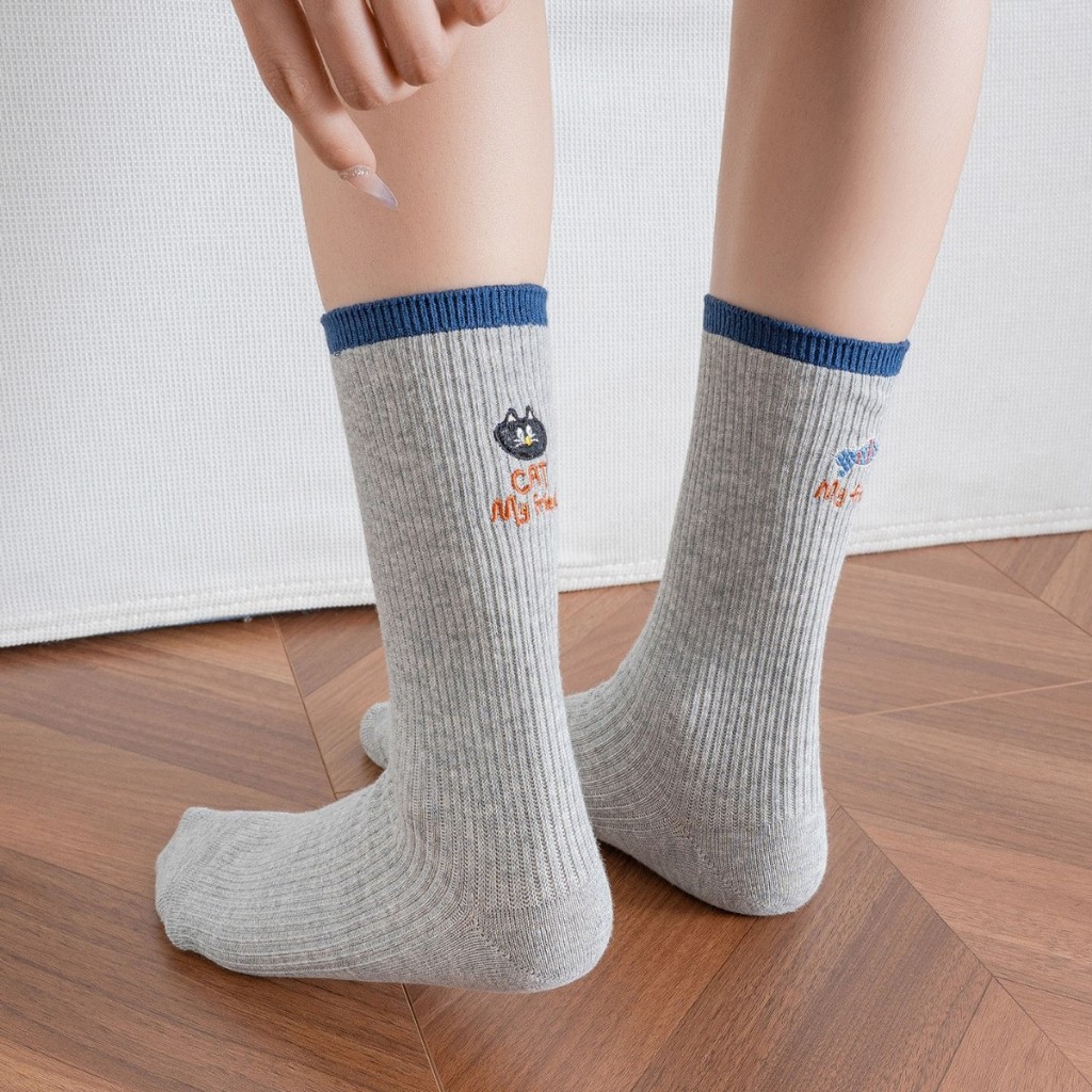Vớ Tất họa tiết Mèo, Cat 4 màu phong cách trẻ trung, năng động.