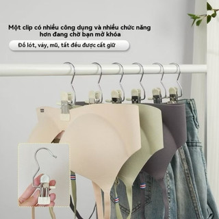 [ Combo 10] Kẹp Treo Quần Áo Inox Chống Gió Cao Cấp - Kẹp Chăn Mền, Mũ Nón,Tất Vớ,Chống Rơi Tiết Kiệm Không GianTiện Ích
