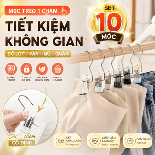 [ Combo 10] Kẹp Treo Quần Áo Inox Chống Gió Cao Cấp - Kẹp Chăn Mền, Mũ Nón,Tất Vớ,Chống Rơi Tiết Kiệm Không GianTiện Ích