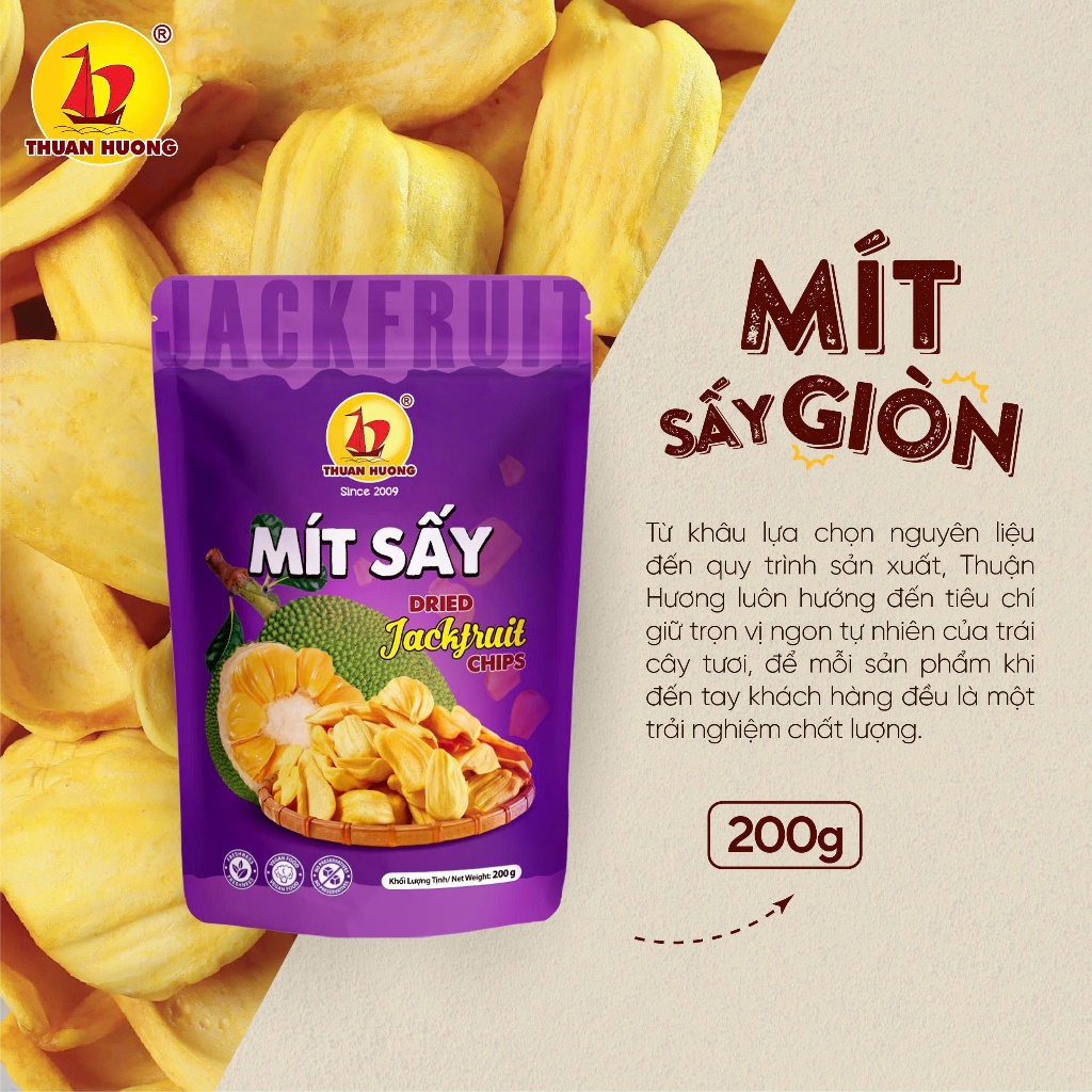 Combo 1kg Thuận Hương - Mít sấy 200g, Rau củ 200g, Chuối sấy 200g, Khoai môn sấy 200g, Khoai lang 200g