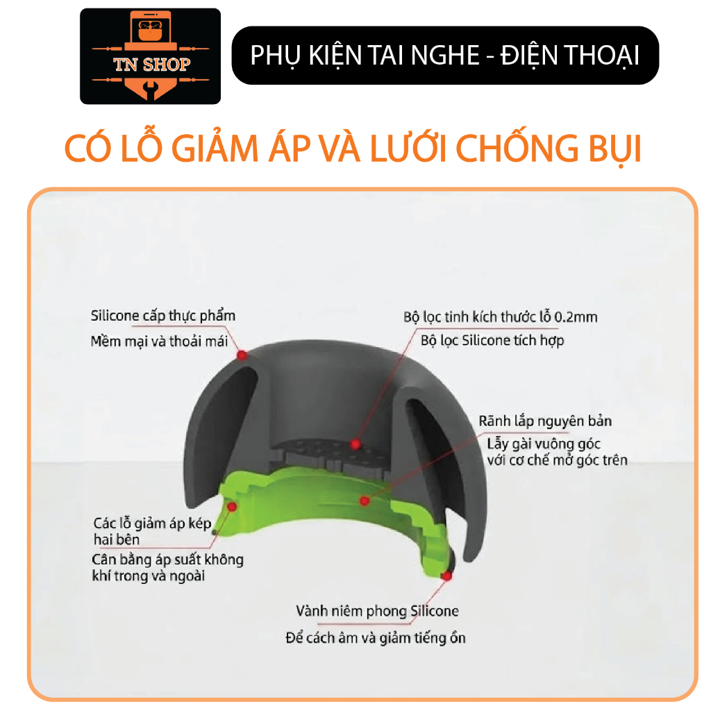[BUDSPRO 3/4 NGUYÊN BẢN] BỘ NÚM TAI NGHE NGUYÊN BẢN DÀNH CHO SAMSUNGBUDS PRO GEN 3 VÀ PRO GEN 4 MỀM MẠI CÓ LƯỚI, GIẢM ÁP
