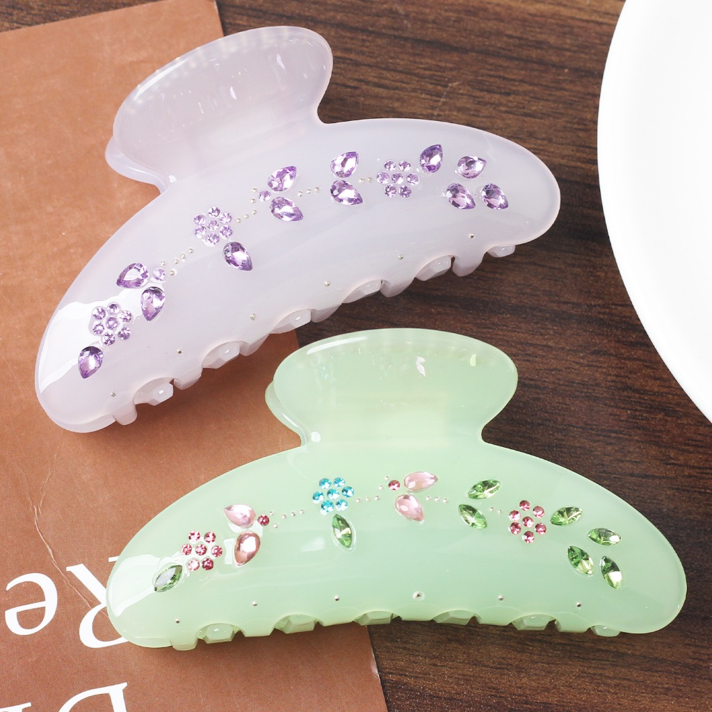 Kẹp Tóc Nữ Càng Cua Đính Đá & Charm Nơ, Trái Tim Tiểu Thư – Phụ Kiện Tóc Nữ Ngọt Ngào, Đài Các