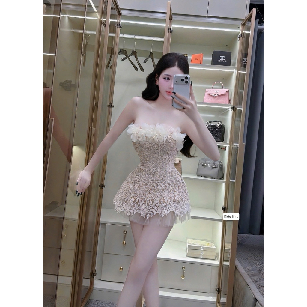 ĐẦM CÚP HOA XINH
