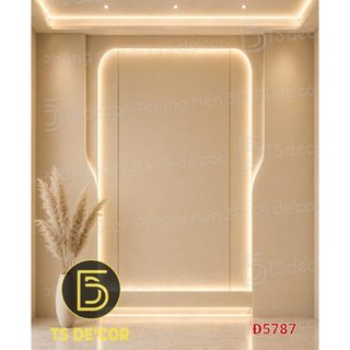 Background livestream 3D 5D cao cấp TS Decor, phông livestream hiện đại có chiều sâu, decor studio sang trọng