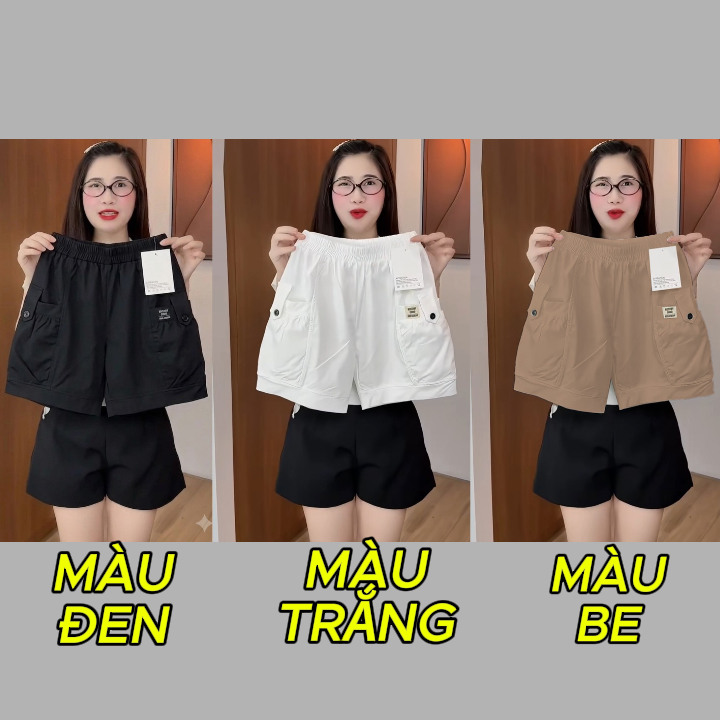[GIÁ MỞ BÁN] Quần Sooc Chất Xước Giãn Lưng Thun Cạp Cao Nhiều Màu Thoáng Mát Ngày Hè BigSize Đến 80kg (MAIA)