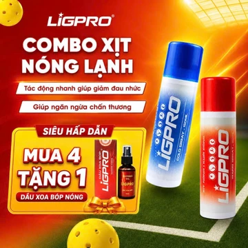 [Combo 2 chai xịt LIGPRO 200ML ] Xịt lạnh giảm đau, Xịt nóng khởi động nhanh giúp xoa bóp đau nhức xương khớp