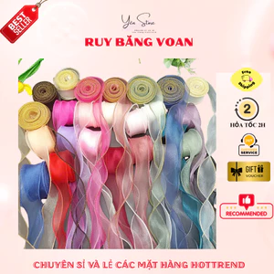 Cuộn Ruy Băng Voan Lụa Galaxy Bản 4Cm Mềm Mịn, Dùng Gói Hoa, Cắm Hoa, Trang Trí Quà Tặng, Handmade