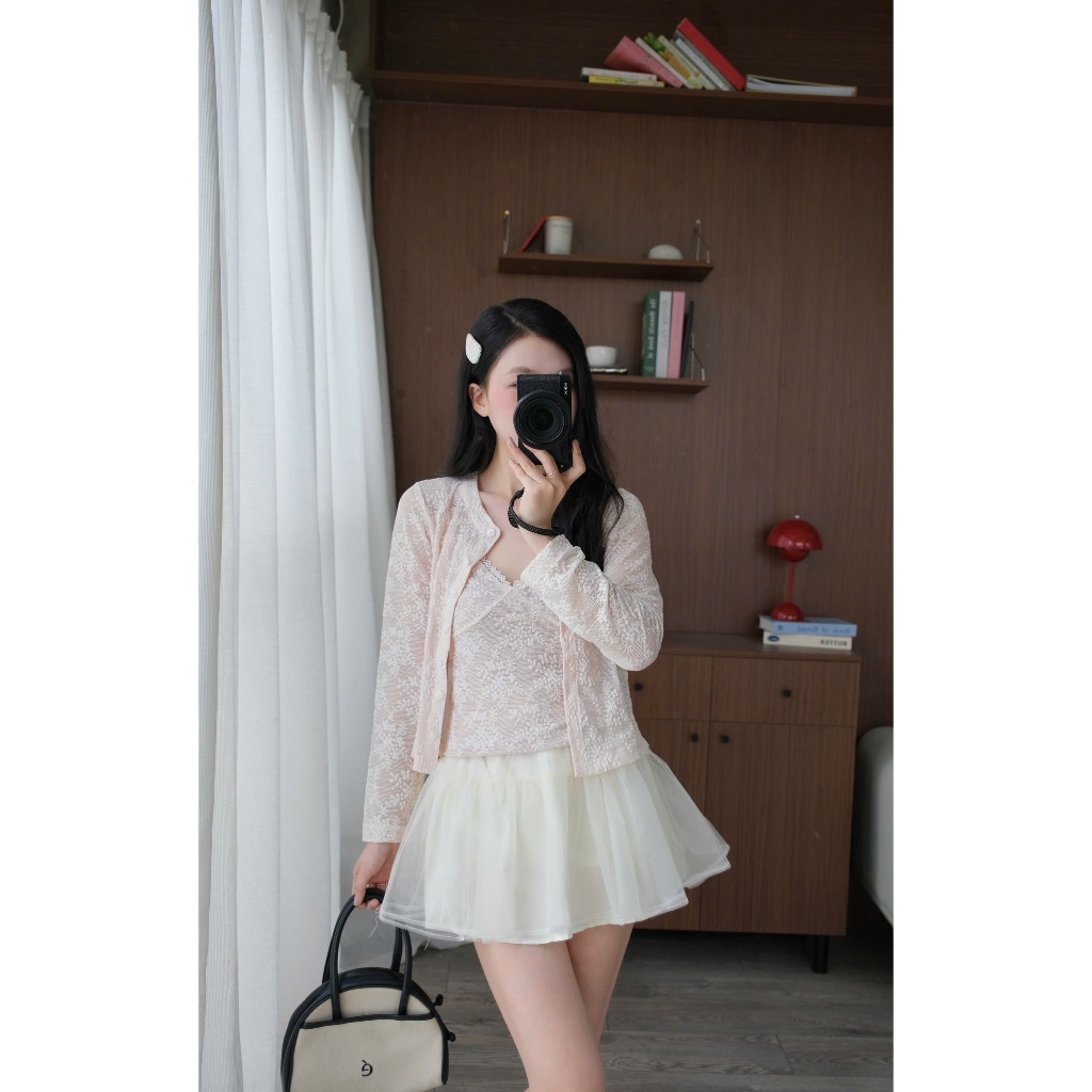 Zoey Skirt (TSW) Chân váy voan xoè dáng ngắn 2 lớp Nữ the.sweaterweather