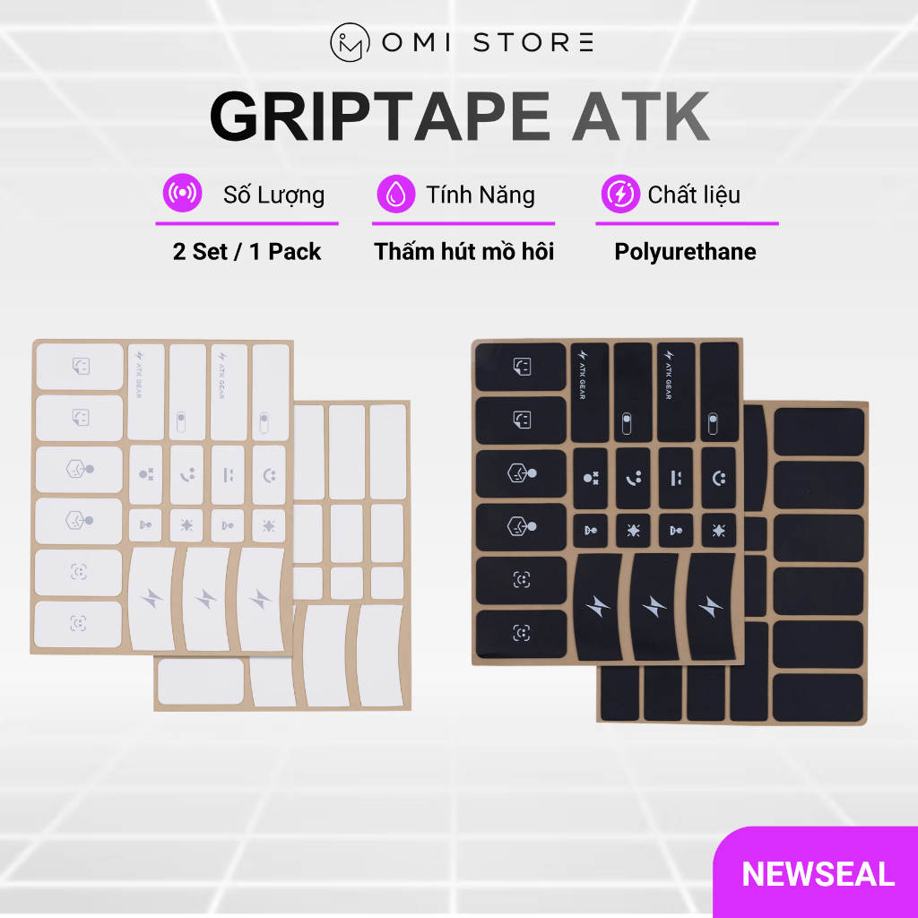 Miếng Dán Chuột ATK Grip Tape 0.3mm Chống Trượt / Keo 3M Cao Cấp / 2 Set 1 Pack / Dành Cho Mọi Chuột | BigBuy360 - bigbuy360.vn