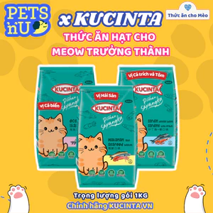 Hạt Kucinta Cho Mèo Trưởng Thành - Nhiều Vị - 1KG
