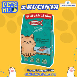[CHÍNH HÃNG] [GIÁ TỐT]Hạt Kucinta Cho Mèo Trưởng Thành - Nhiều Vị - 1KG