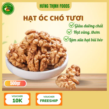 Nhân Hạt Óc Chó Tươi Vip Dinh Dưỡng Bóc Vỏ Vàng Thơm, Hàng loại 1, Hạt óc chó làm sữa hạt
