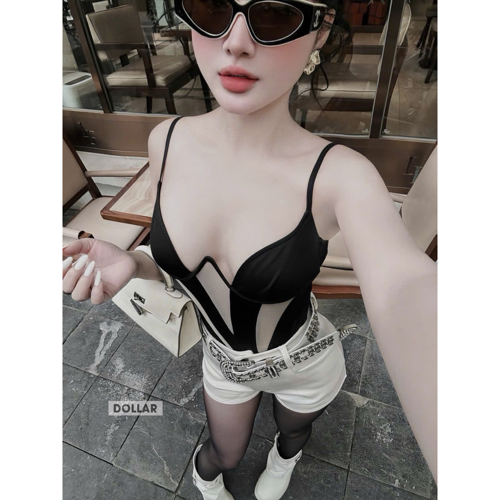 Body suit 2d  phối lưới mới về S m/ 11872