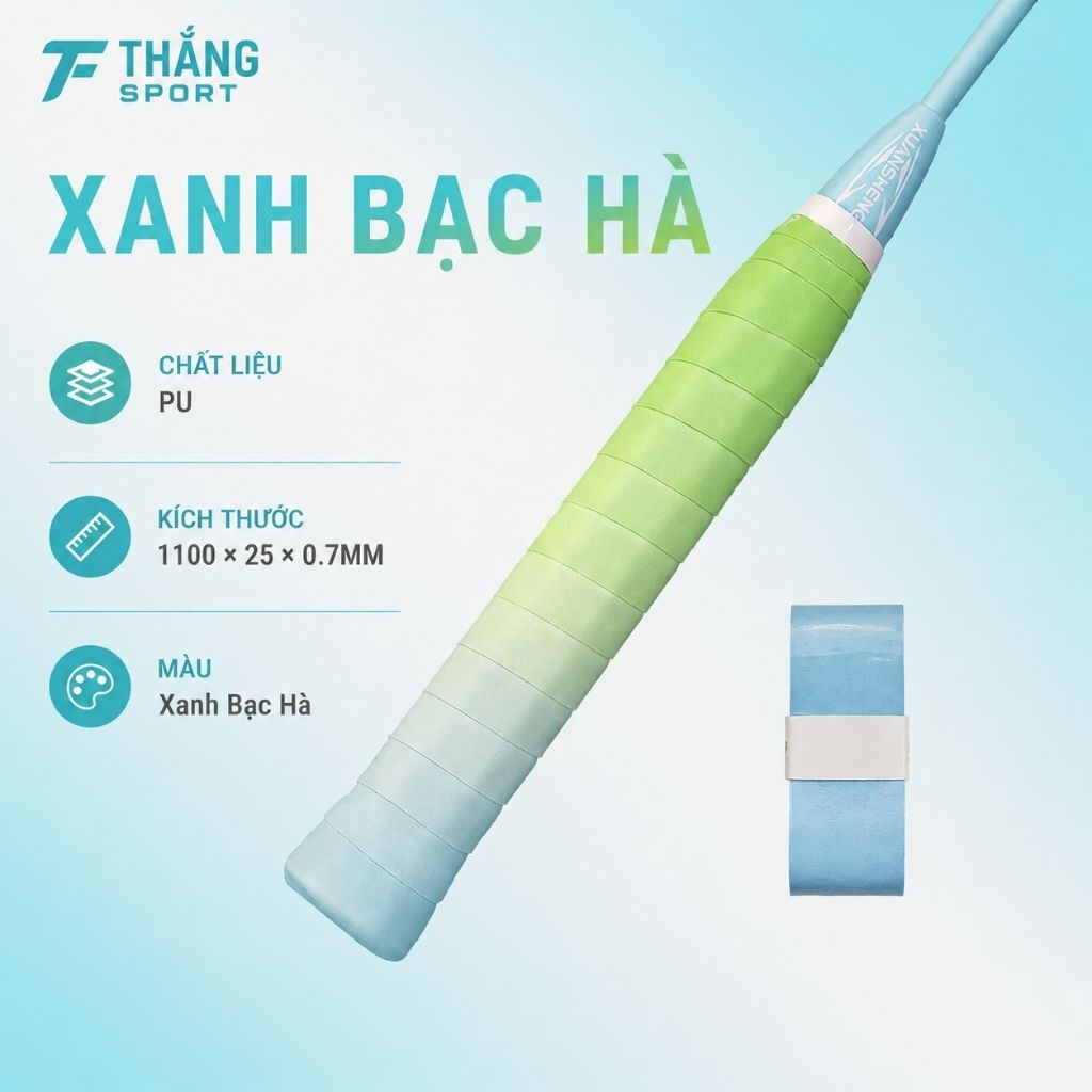 Combo 5c +1-combo 9c +1 Quấn Cán Vợt Màu Loang PU Cao Cấp | Thấm Hút Mồ Hôi - Chống Trượt  Pickleball Cầu Lông Tennis