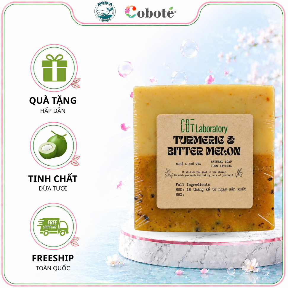 Xà phòng thảo mộc nghệ khổ qua làm sạch và dưỡng ẩm da 120g
