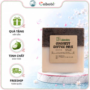 Xà phòng thảo mộc cà phê sữa dừa hỗ trợ làm sạch và dưỡng ẩm da 120g