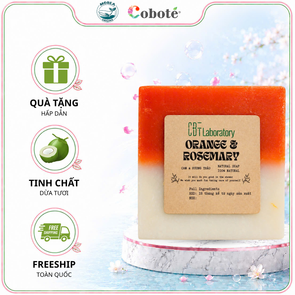 Xà phòng thảo mộc cam hương thảo làm sạch và dưỡng ẩm da 120g