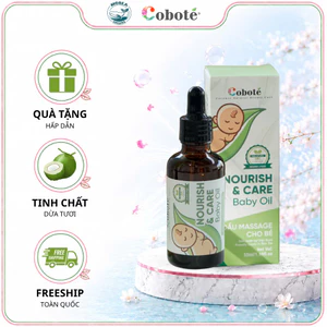 Dầu massage và dưỡng da em bé giúp dưỡng ẩm, giữ ấm, làm dịu da lành tính 50ml 100ml