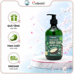 Sữa Tắm dừa - Coco Miracle Body Soap Giúp Làm Sạch Da, Giúp Làn Da Mềm Mại, Dưỡng Ẩm 40ml/480ml