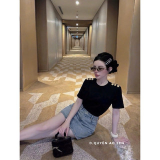 SET ÁO PHÔNG KHUY VAI MIX CHÂN VÁY BÒ HOT HIT