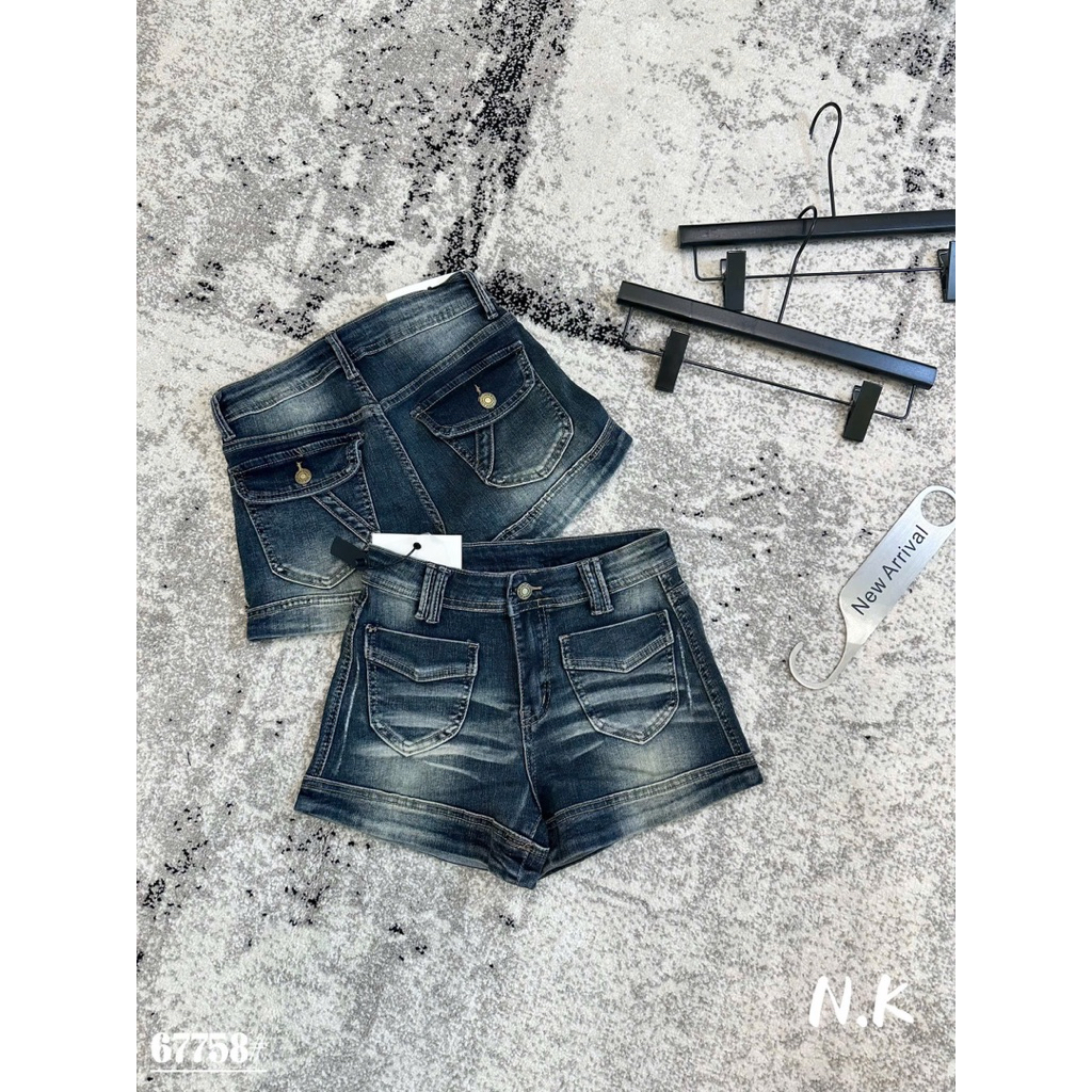 📍Sooc Jeans xanh loang mài co dãn mix túi hộp cạp cao hottrend QC loại 1 e về hàng ‼️