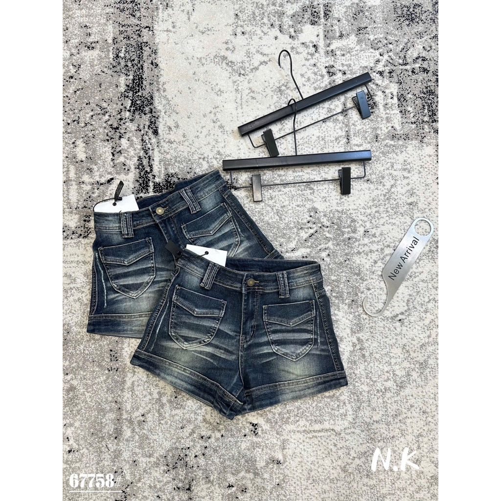 📍Sooc Jeans xanh loang mài co dãn mix túi hộp cạp cao hottrend QC loại 1 e về hàng ‼️