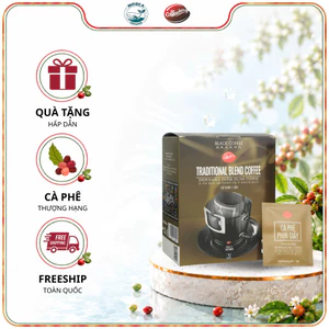 Cà Phê Túi Lọc Coffeecherry cà phê đen truyền thống 120gram/10 gói, combo 3 gói tiện lợi. Cà phê phin giấy