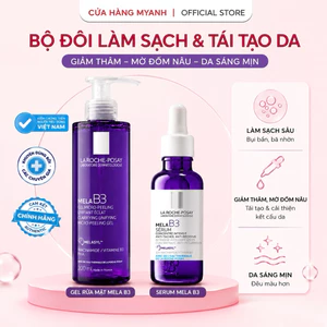 La Roche-Posay Mela B3 Bộ Đôi Gel Rửa Mặt 200ml + Serum 30ml Hỗ Trợ Mờ Thâm, Da Sáng Mịn