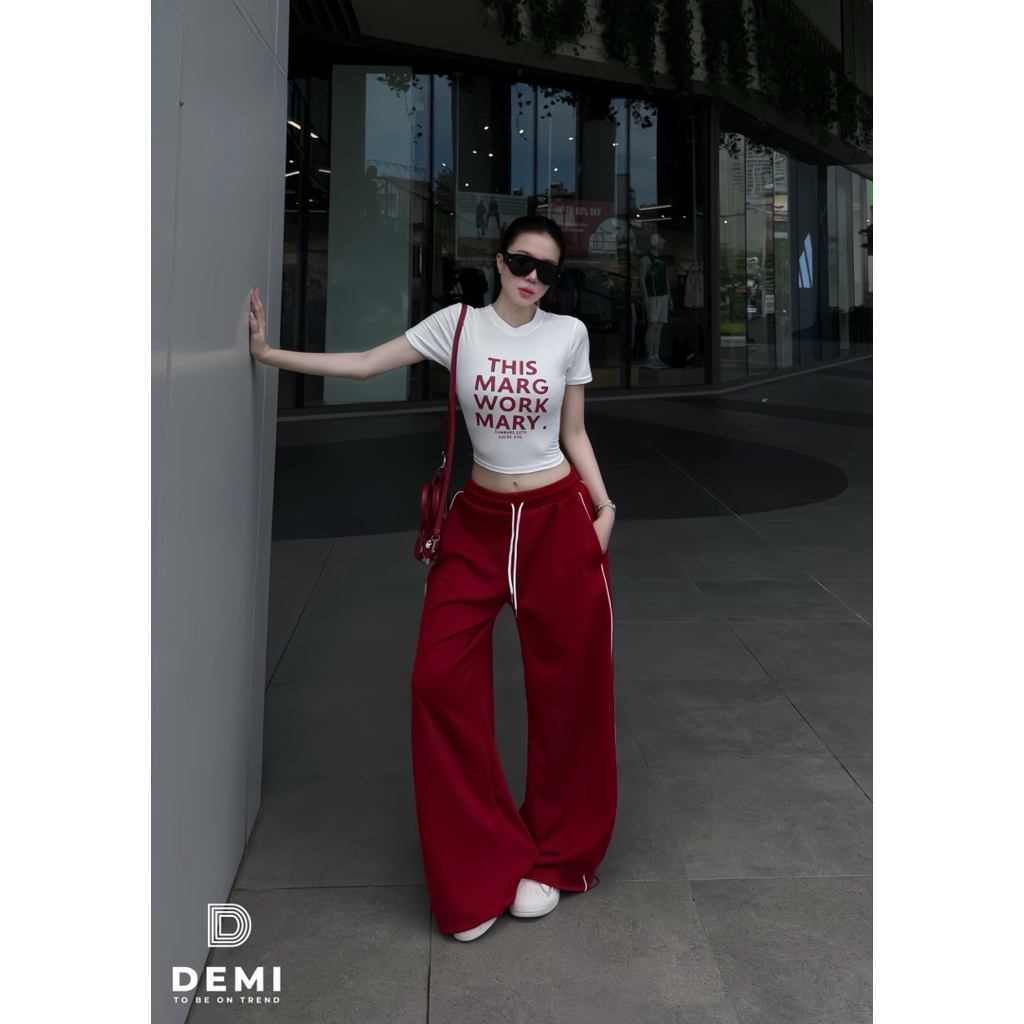 Set lé THIS áo dáng ngắn quần mix lé cá tính phom basic tone màu nổi bật chất liệu sịn mịn 🔥