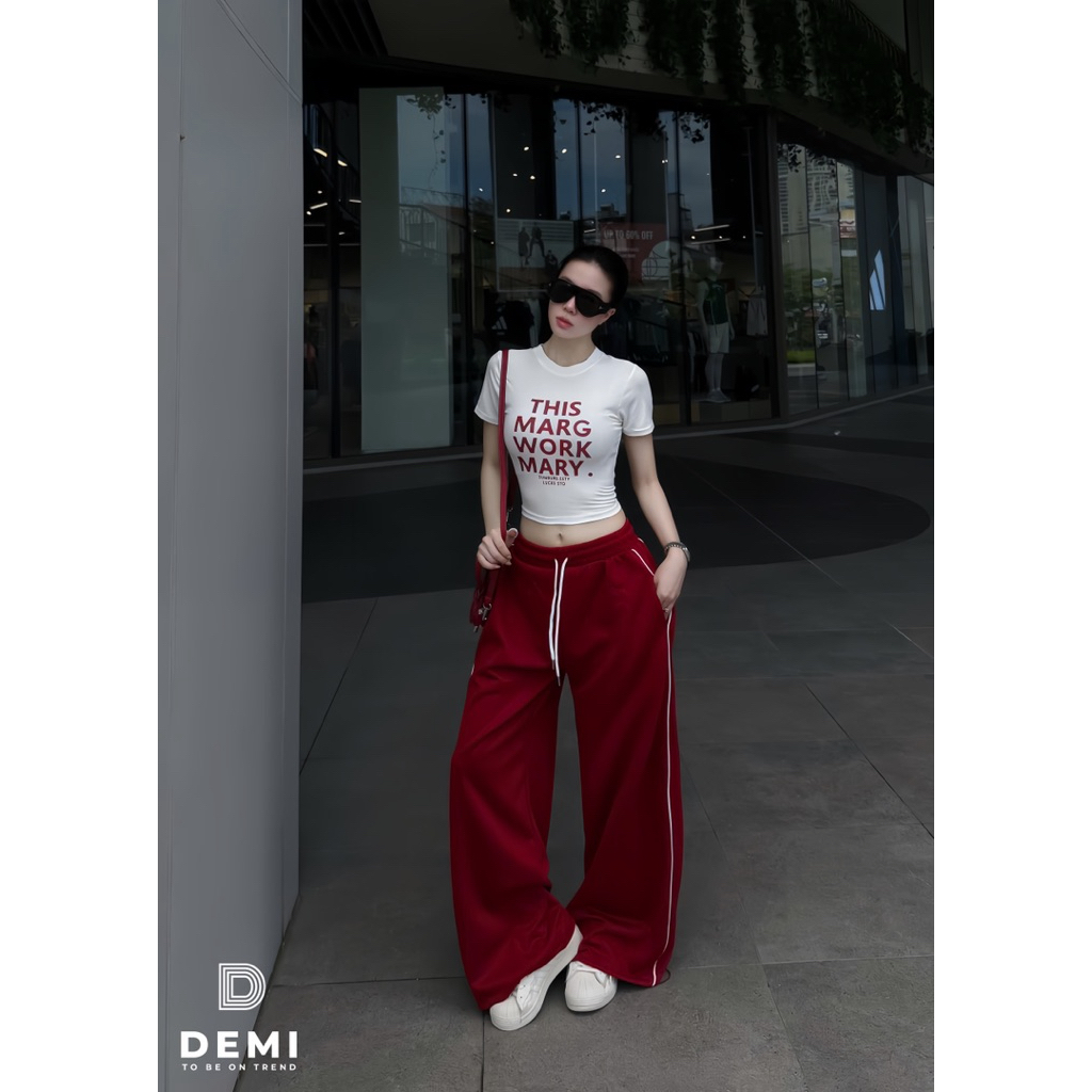 Set lé THIS áo dáng ngắn quần mix lé cá tính phom basic tone màu nổi bật chất liệu sịn mịn 🔥