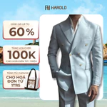 Suit Jacket Nam Cao Cấp Harold Mykonos Mist 2 Hàng Khuy Sang Trọng, Chống Nhăn, Độ Bền Cao — ảnh 1
