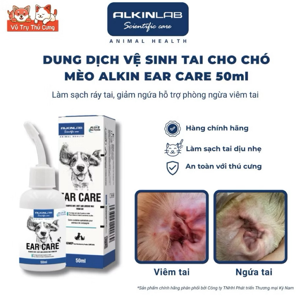 Dung Dịch Nhỏ Tai, Vệ Sinh Tai, Khử Mùi Hôi Cho Chó Mèo