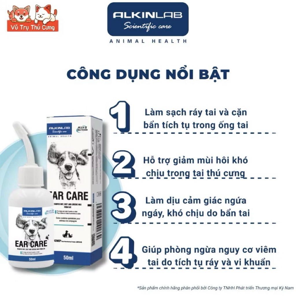 Dung Dịch Nhỏ Tai, Vệ Sinh Tai, Khử Mùi Hôi Cho Chó Mèo