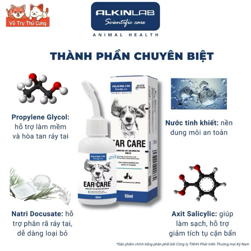 Dung Dịch Nhỏ Tai, Vệ Sinh Tai, Khử Mùi Hôi Cho Chó Mèo