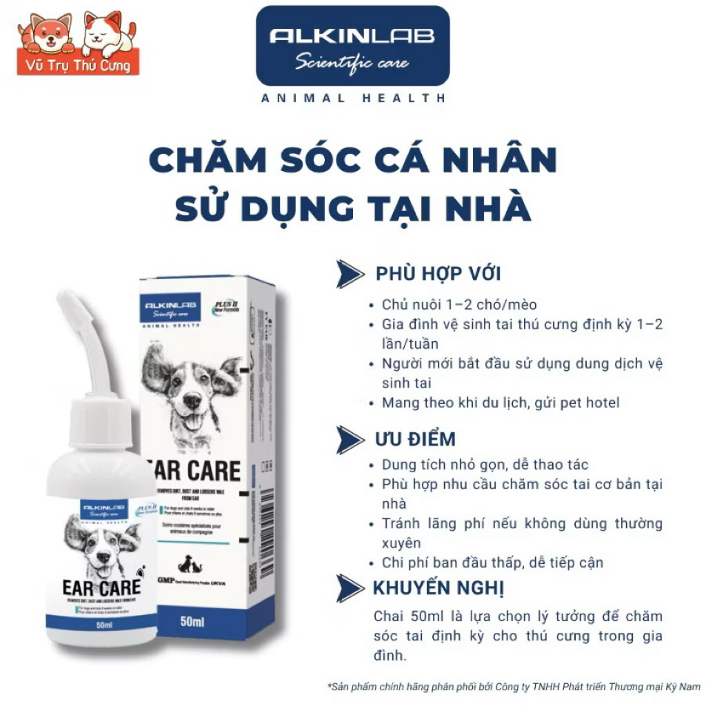 Dung Dịch Nhỏ Tai, Vệ Sinh Tai, Khử Mùi Hôi Cho Chó Mèo