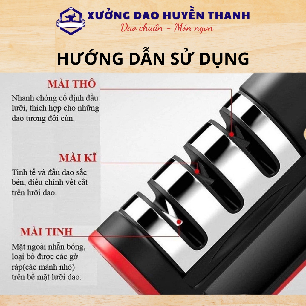 Dụng Cụ Mài Dao 3 Rãnh Đa Năng- Mài Dao Sắc Bén, Dễ Sử Dụng Cho Mọi Loại Dao 3 Rãnh 3 Cấp Độ