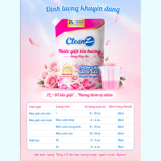 Combo Nước Giặt Xả Cao Cấp CleanZ (Mua 1 tặng 1) – Ngát Hương Nửa Tháng, Sạch Sâu & An Toàn Cho Bé | GigaMax Home