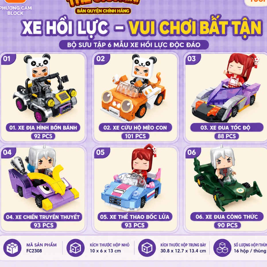 Bộ Lắp Ghép Xe Hồi Lực Mini Cho Bé, Mô Hình Xe Kéo Lùi Tự Chạy, Đồ Chơi Trang Trí Bàn Học