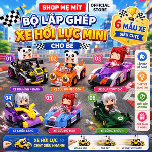 Bộ Lắp Ghép Xe Hồi Lực Mini Cho Bé, Mô Hình Xe Kéo Lùi Tự Chạy, Đồ Chơi Trang Trí Bàn Học