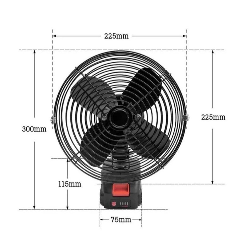 Quạt Tích Điện Lồng Sắt Chạy Pin MAKITA, Quạt Tích Điện 2026 Để Bàn 8 Inch, Làm Mát Cực Nhanh, Rất Tiện