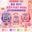 Bộ DIY Xếp Hạt Mini Trong Hộp Xách Tay Cho Bé- Kèm Phụ Kiện Và Móc Khóa
