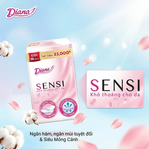 🌸BVS DIANA SENSI SIÊU MỎNG CÁNH (SMC) - GÓI 38 MIẾNG - KHÔ THOÁNG TUYỆT ĐỐI 🌸