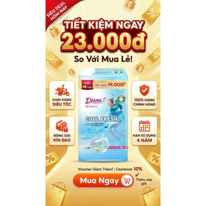 ❄️ BĂNG VỆ SINH DIANA SENSI COOL FRESH SIÊU MỎNG CÁNH - GÓI TIẾT KIỆM 38 MIẾNG ❄️