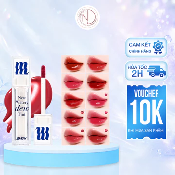 Son Tint Bóng Merzy New Watery Dew Tint Căng Bóng Mịn Lì Hàn Quốc 4g - Vỏ Xanh Dương