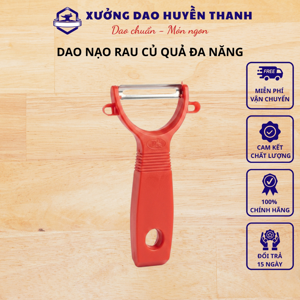 Dao Nạo Rau Củ Quả Đa Năng Tiện Lợi, Sắc Bén Cán PVC Lưỡi Inox Bền Đẹp Chống Han Rỉ.
